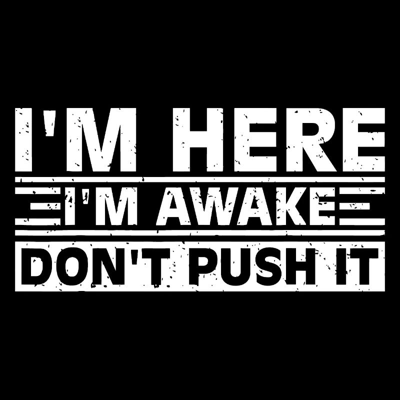 Slogan Awake Typographie Grasse Tee