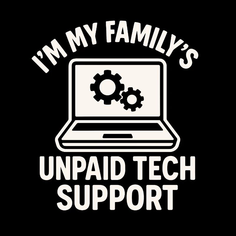 Blague familiale sur le support technique non rémunéré