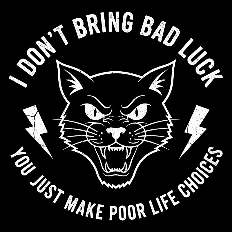 Pech oder Wille Katzen-Spruch