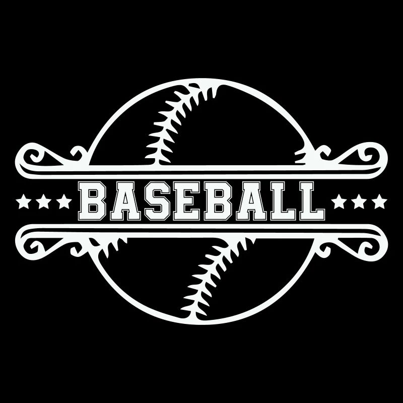 Baseball Ornament Frame Emblem