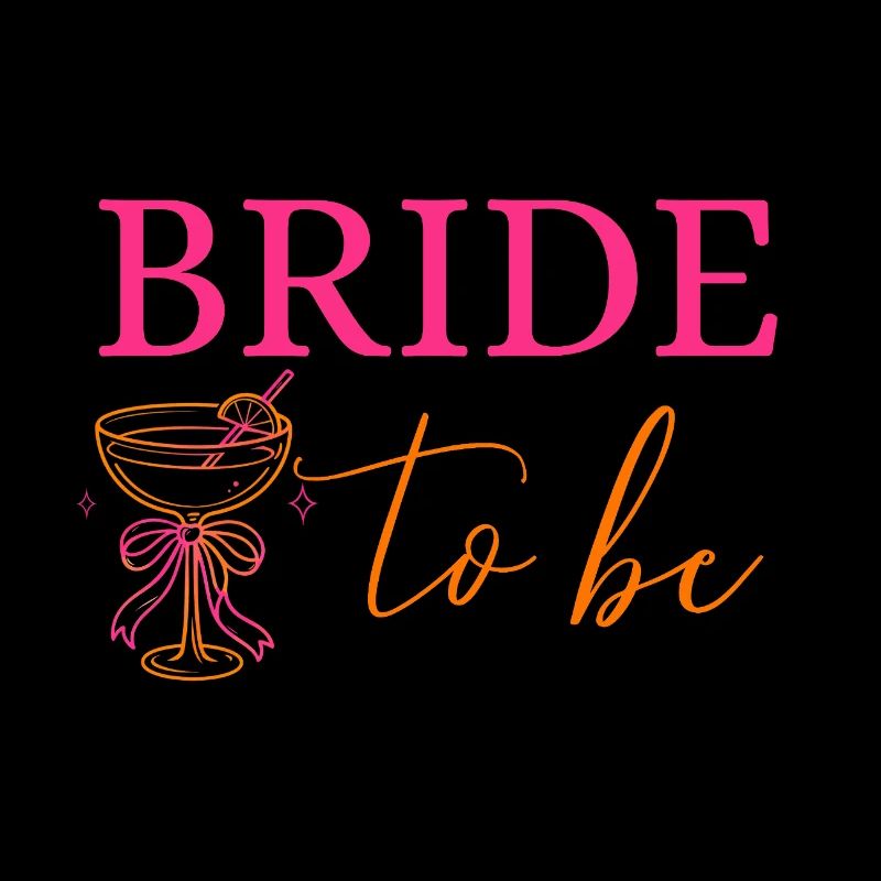 BRIDE TO BE! Cocktailglas mit Schleife