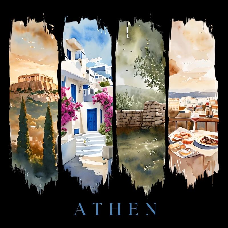 Design d’Athènes – Motif de voyage en Grèce