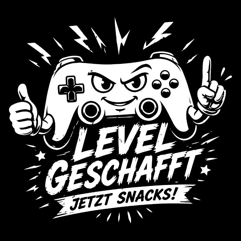 Level geschafft jetzt Snacks Zeit