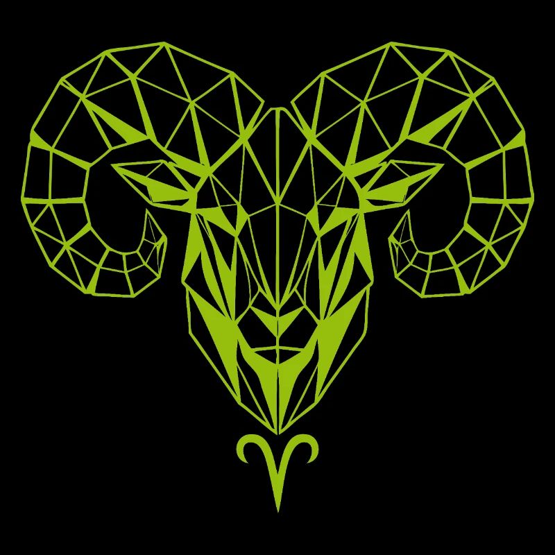 Geometric Rams Head Mesh Design
