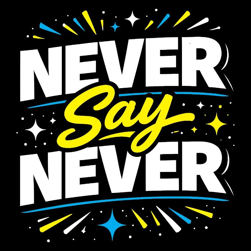Jamais dire jamais Éclatement typographique