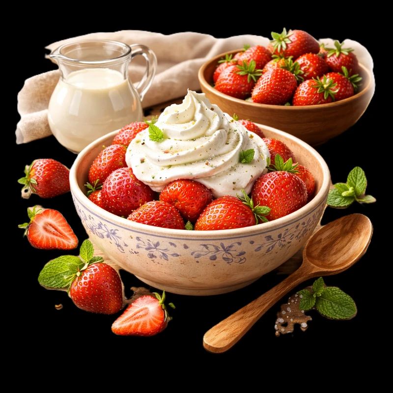 Fraises à la crème