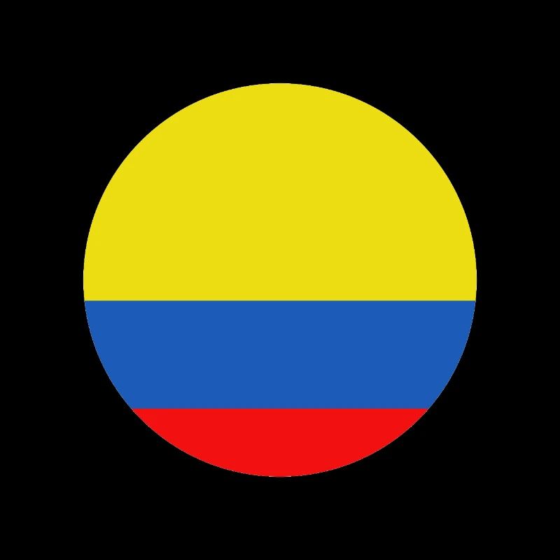 Drapeau rond de la Colombie