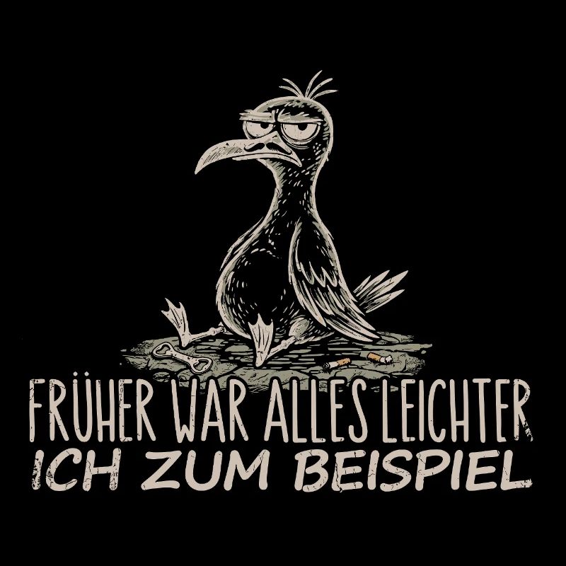 Früher war alles leichter Spruch Möwe Geschenk