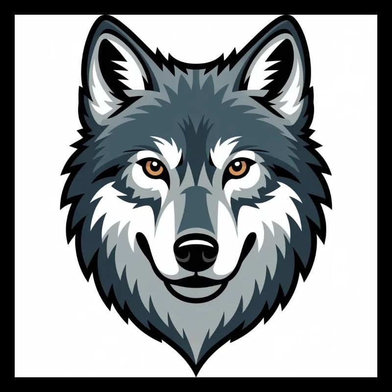 Wolf Head – stylized illustration