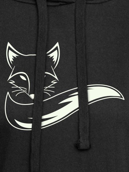 Fox silhouette with tail