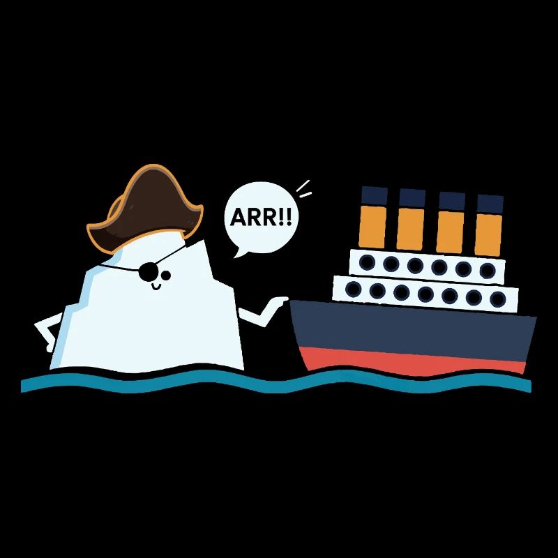 Titanic Funny Titanic Ic-eberg Pirate Boop Parody