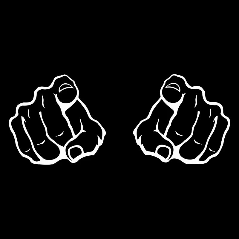 Zwei Zeigefinger Blickfang