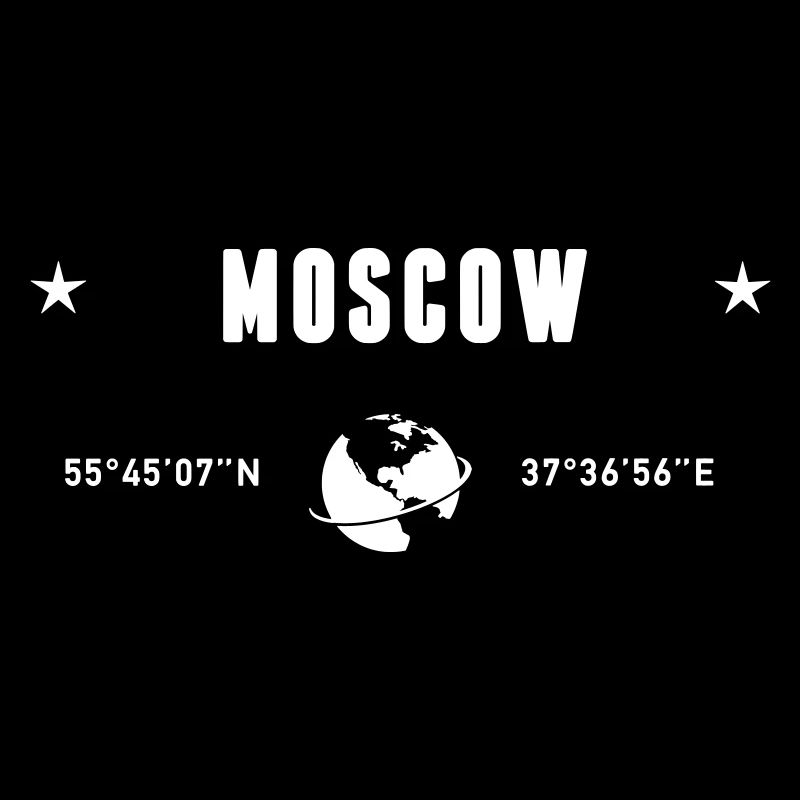 Moscou Russie Coordonnées Planète Terre Blanche