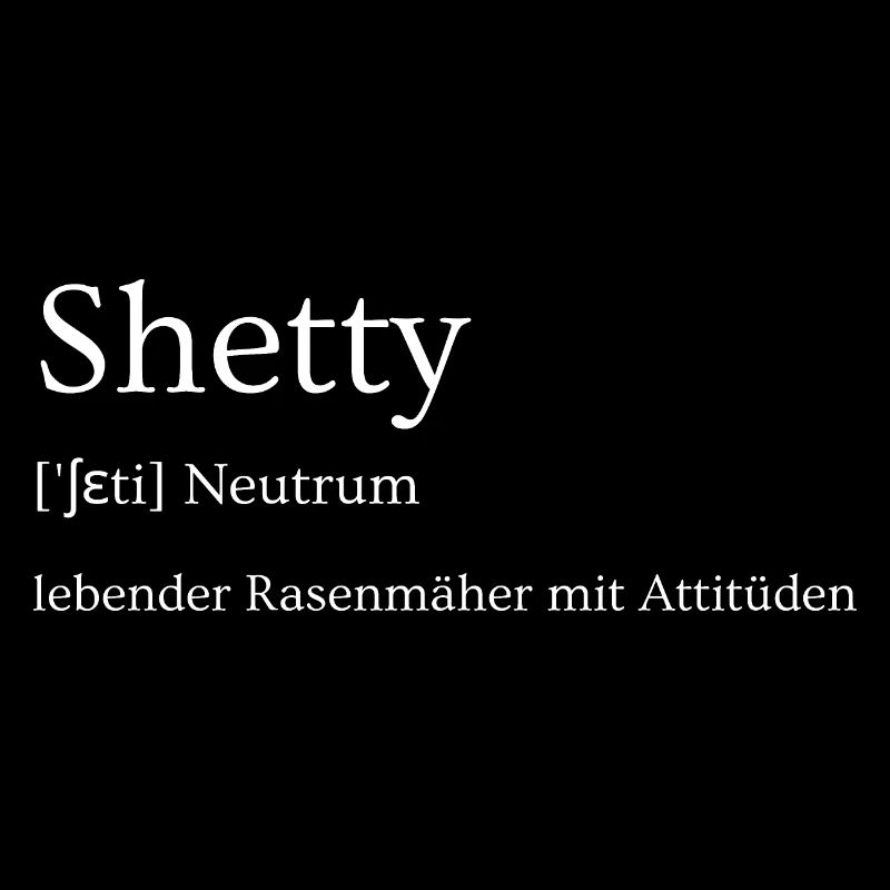 Shetty - lebender Rasenmäher mit Attitüden