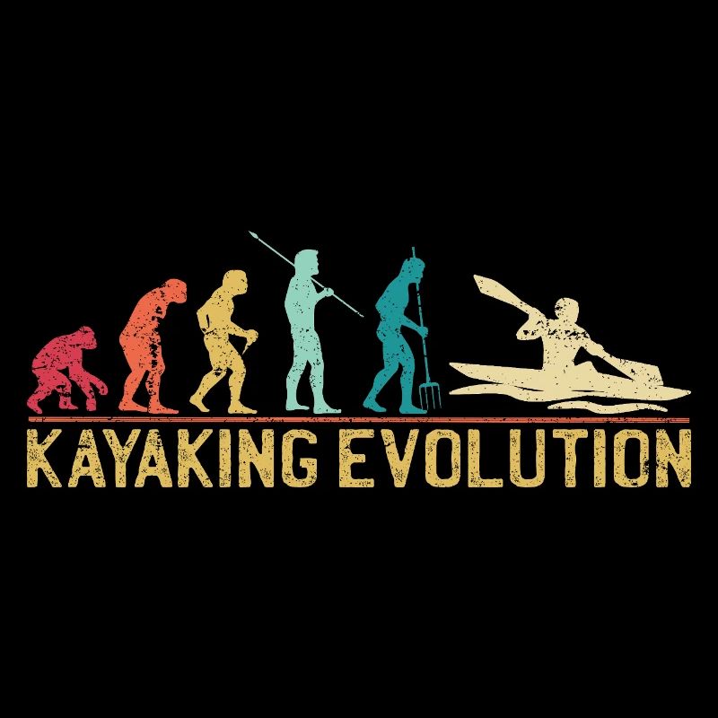 Kayaking Evolution Illustration