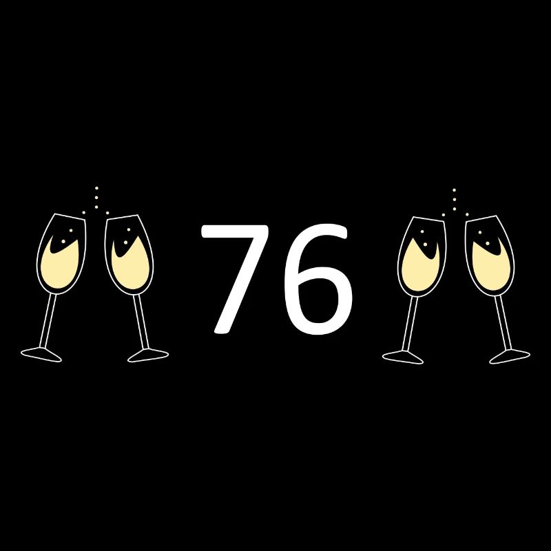 76e anniversaire 76 ans 76 Numéro 76 Blanc