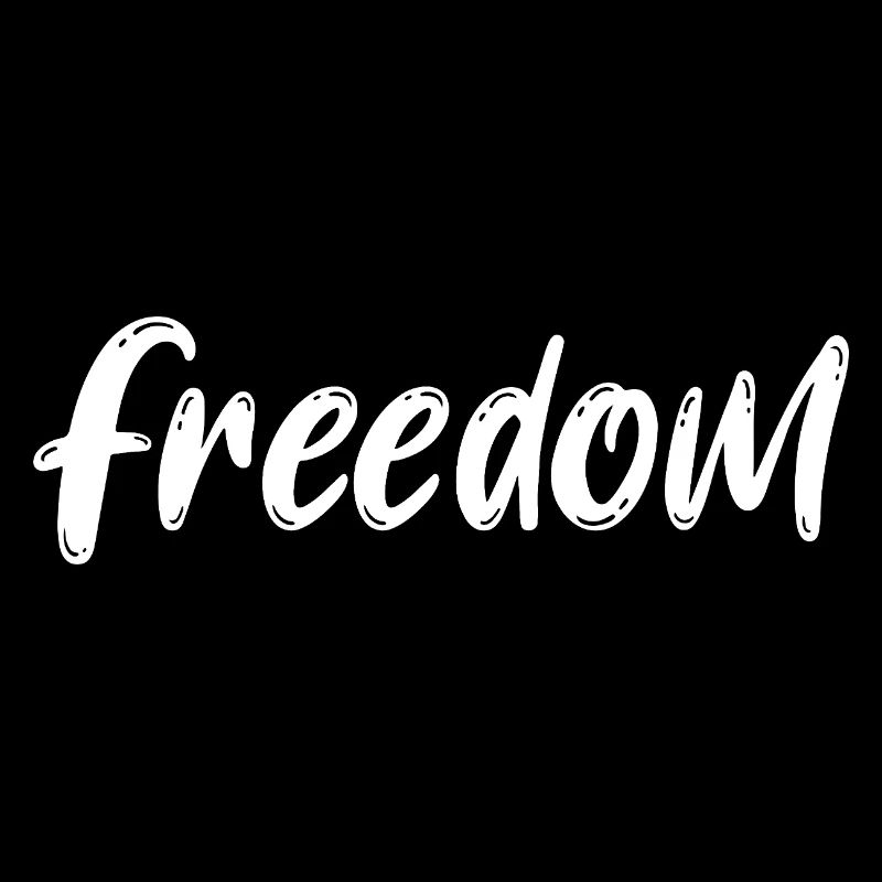 Freedom Brush Script Monochrome Statement