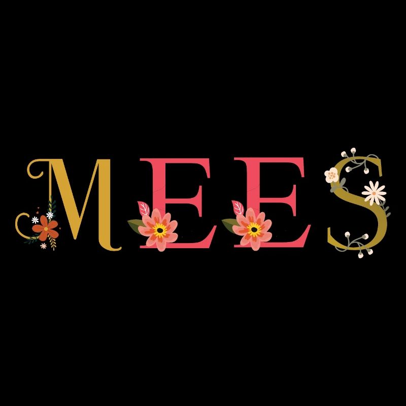 Le nom de MEE décoré de fleurs