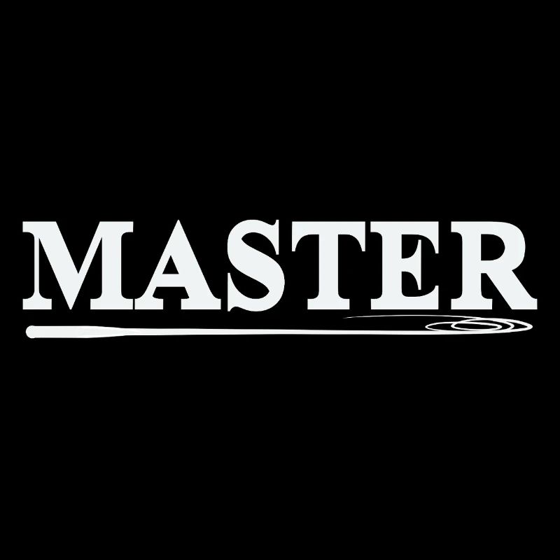 MASTER Whip Logo in White – BDSM Bold Statement
