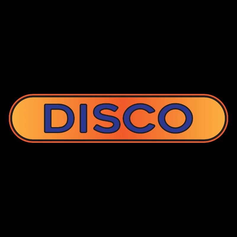 Insignia retro de neón disco