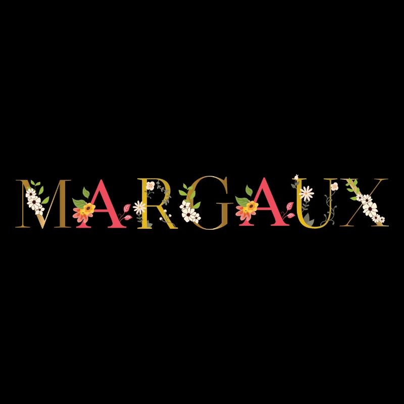 MARGAUX Name mit Blumen geschmückt