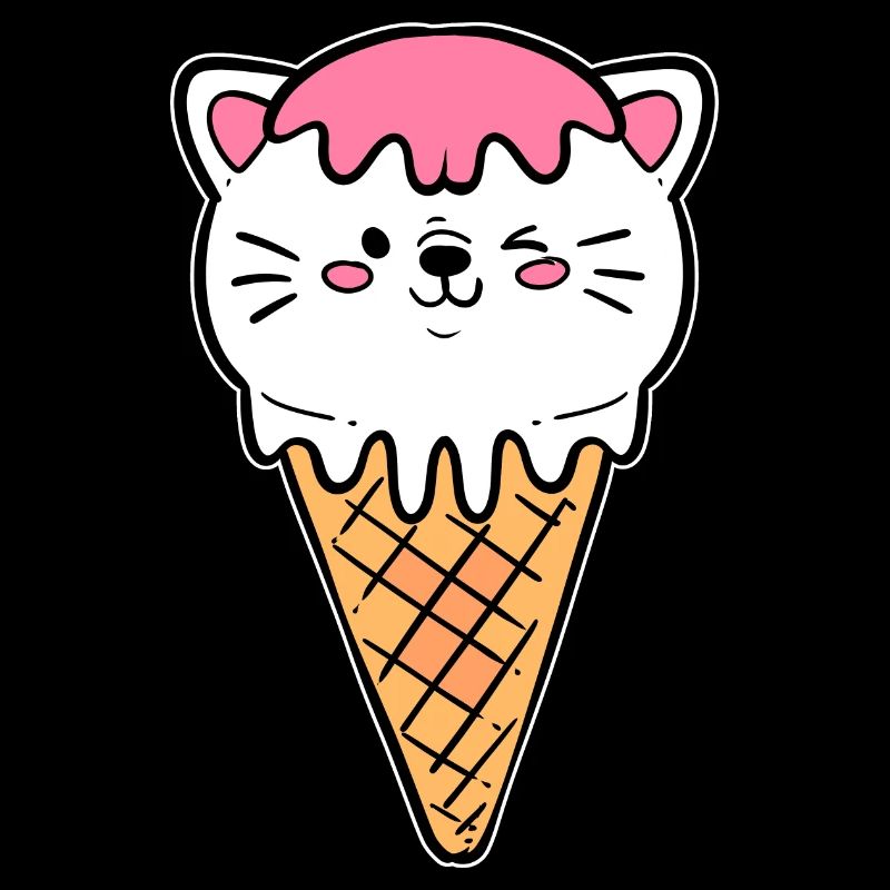 Eiscreme Katze Eiscreme -Kassierer