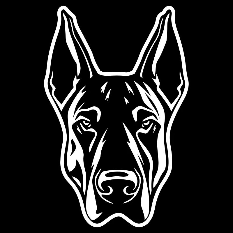 Doberman Hund Kopf