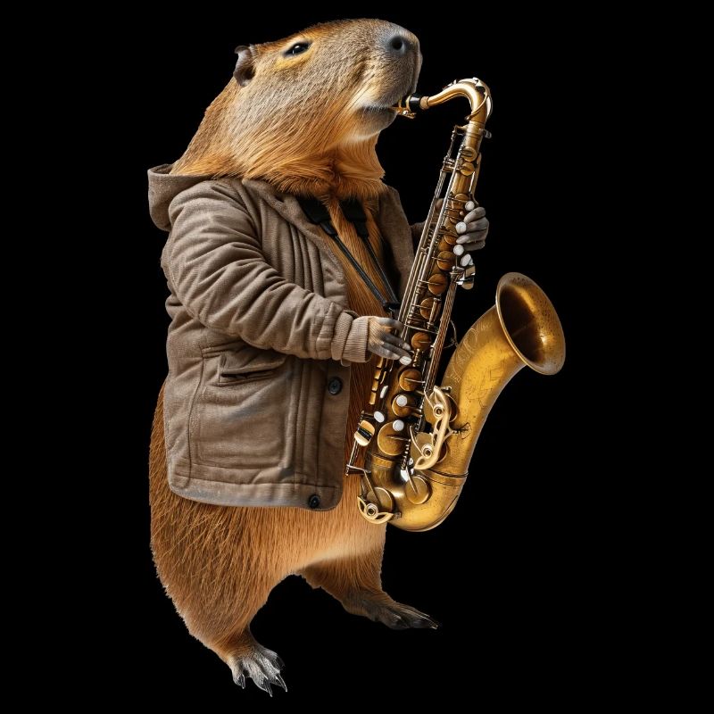 Capybara Saxophon