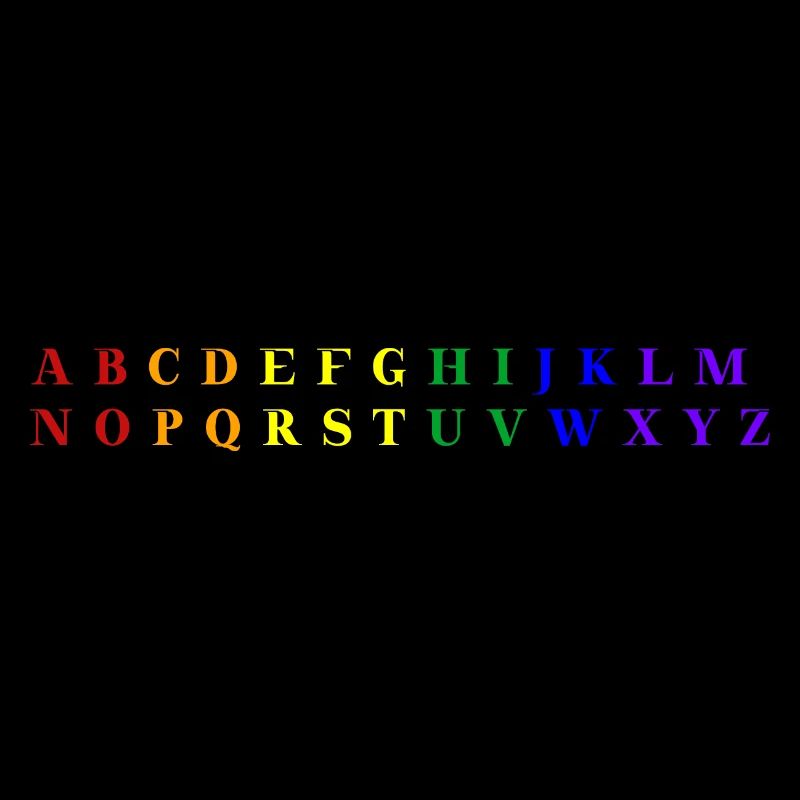 ABC Regenbogen Alphabet Geschenkidee Einschulung