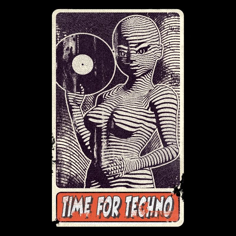 Alienfrau DJ avec disque pour les mélomanes.