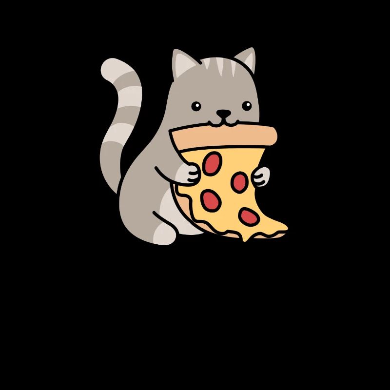 J'adore le cadeau de pizza et de chats