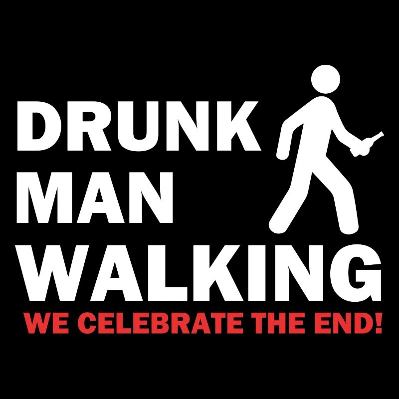 Drunk Man Walking Junggesellenabschied Bräutigam