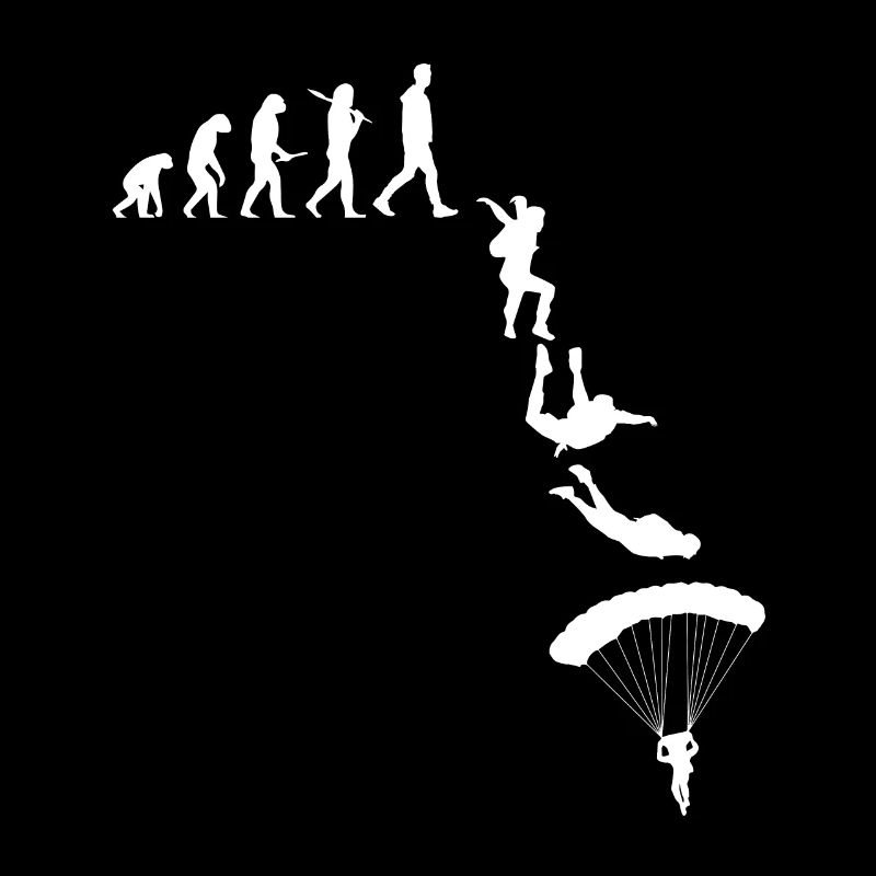 Fallschrimspringen Evolution Urmensch Fallschirm
