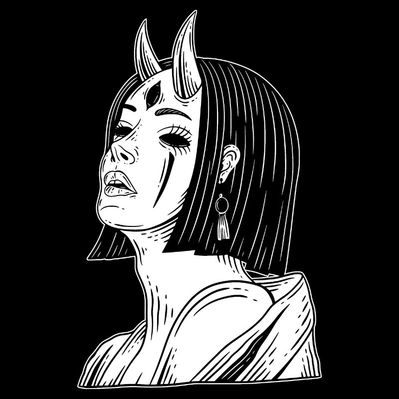 Skull Skull Horror Skeleton Halloween Geisha