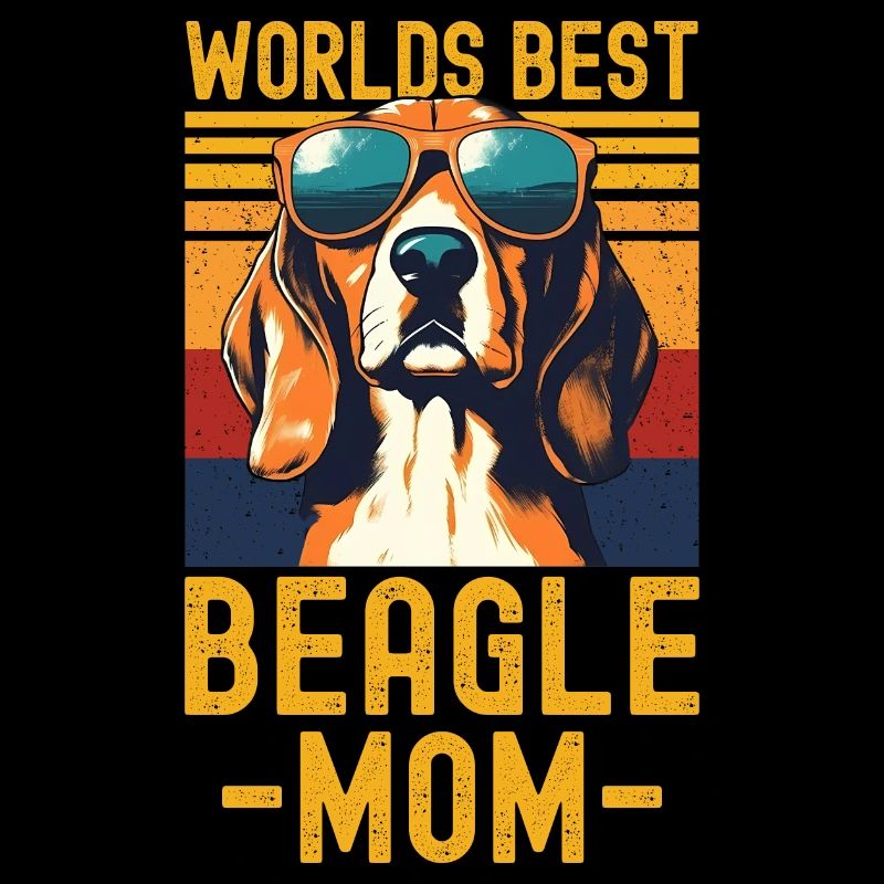 Beagle avec lunettes de soleil rétro