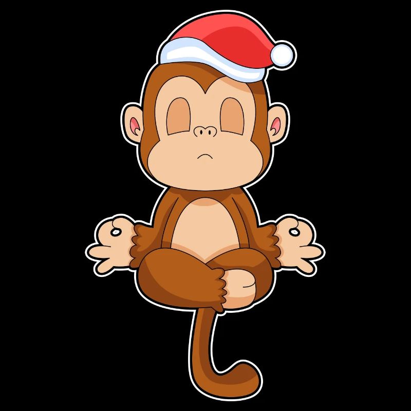 Yoga de Noël des singes