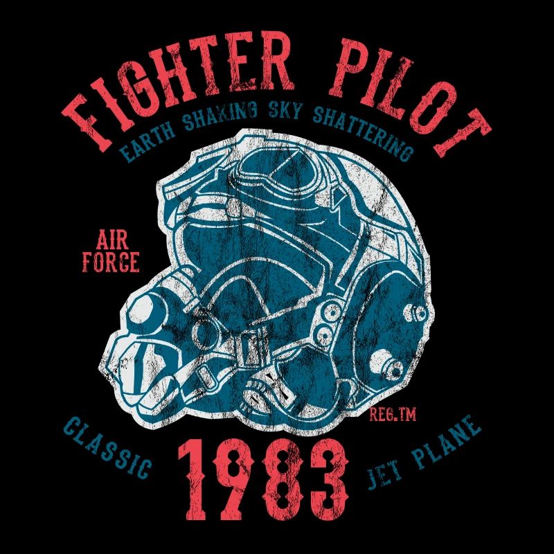 FIGHTER PILOT - Kampfjet Piloten Shirt Motiv