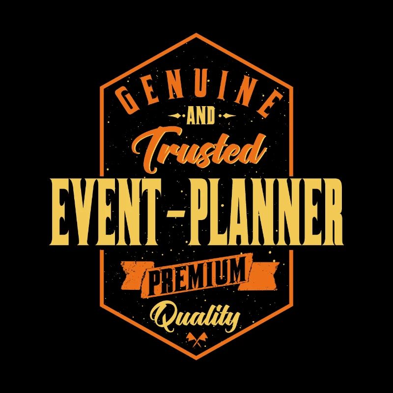 Authentischer Eventplaner Schriftzug