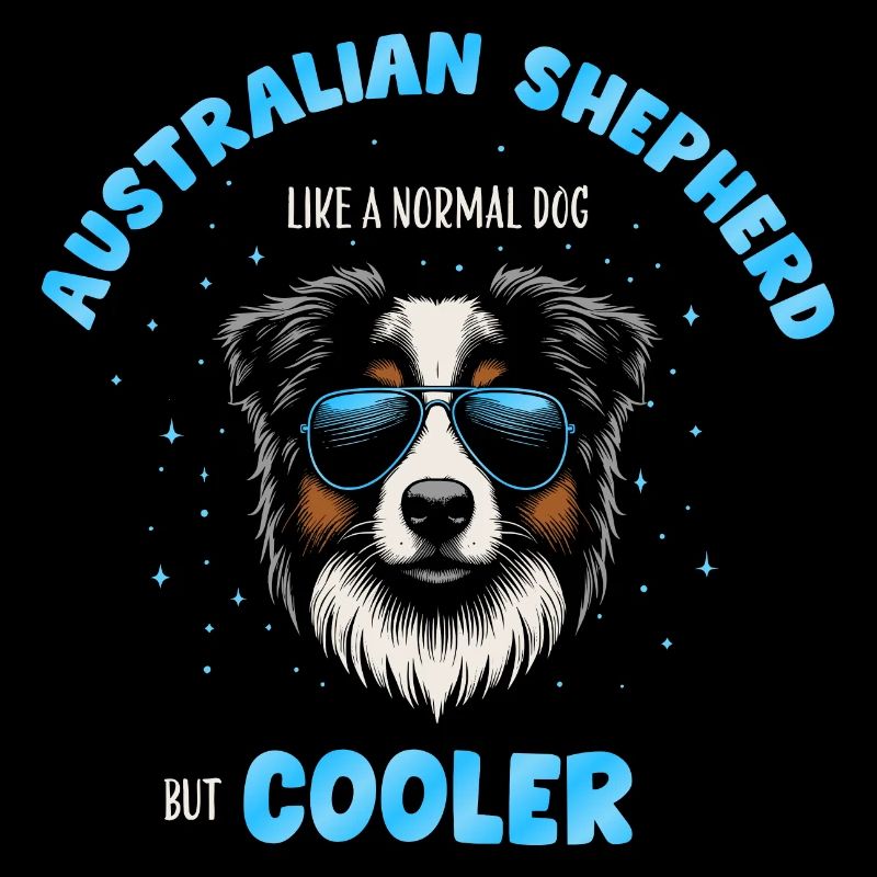 Aussie - comme un chien normal mais turquoise plus cool