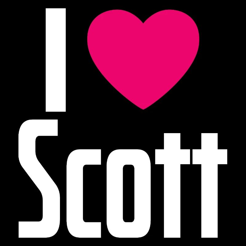 I Love Scott Pink Heart I Love Scott