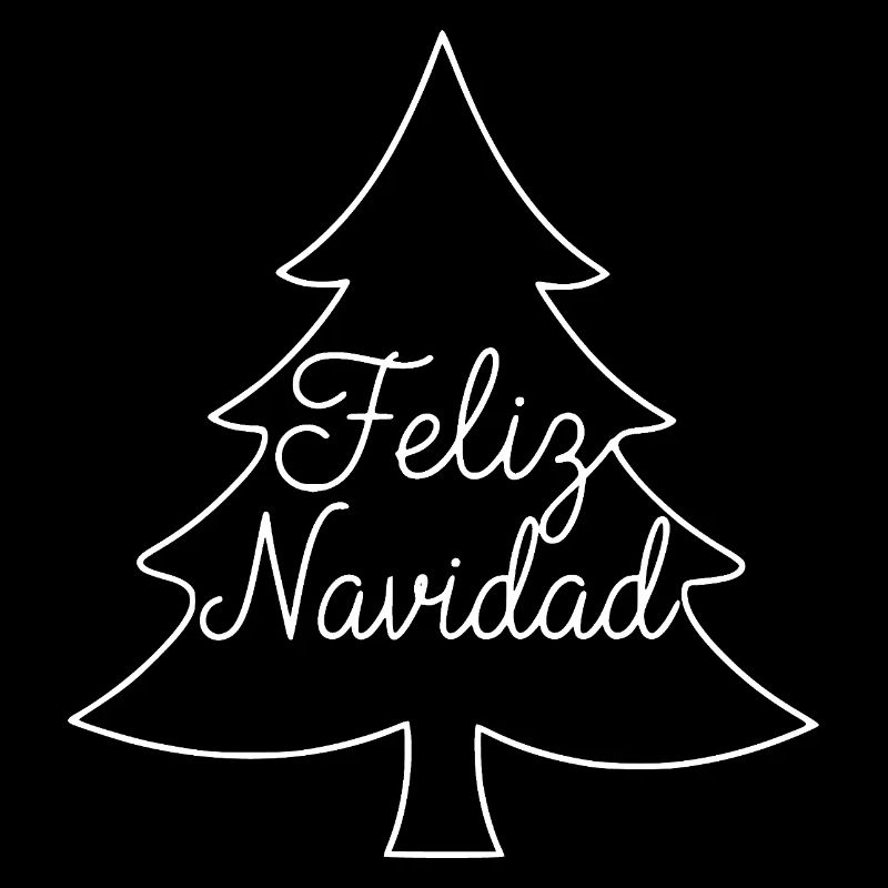 Conception du sapin de Noël Feliz Navidad