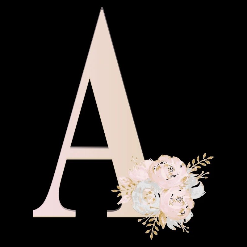 LETTRES A AVEC FLEURS