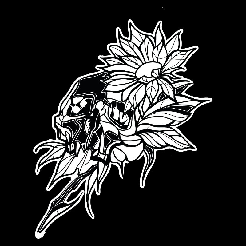 Crâne // Fleur // Illustration