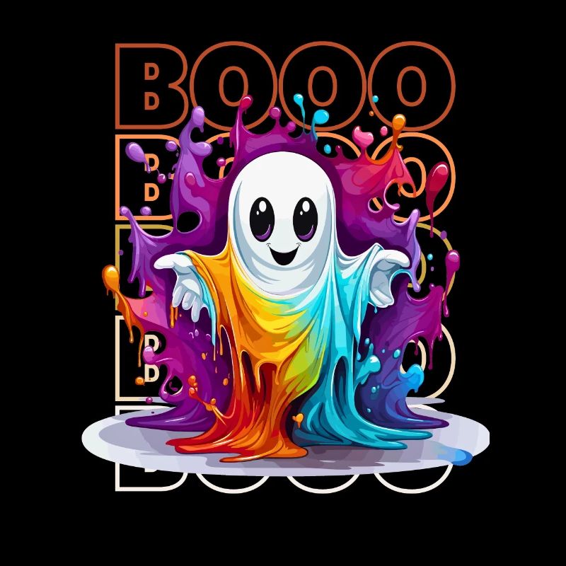 Chibi Float & Booo! Whimsical Wisp Tee!