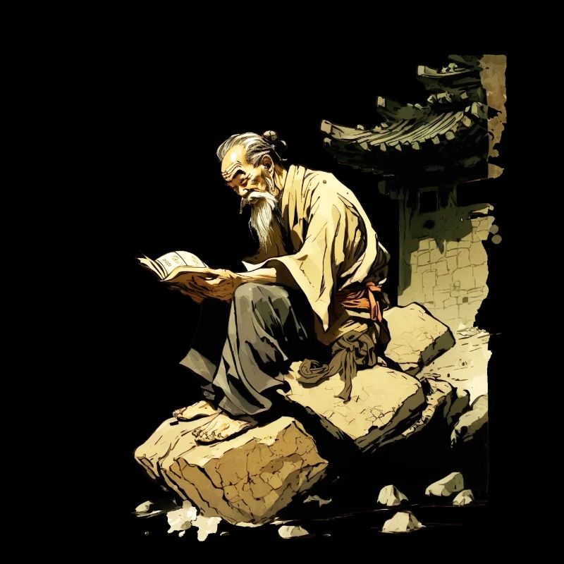 Knowledge I Weiser Mann Motiv Comic Geschenkidee