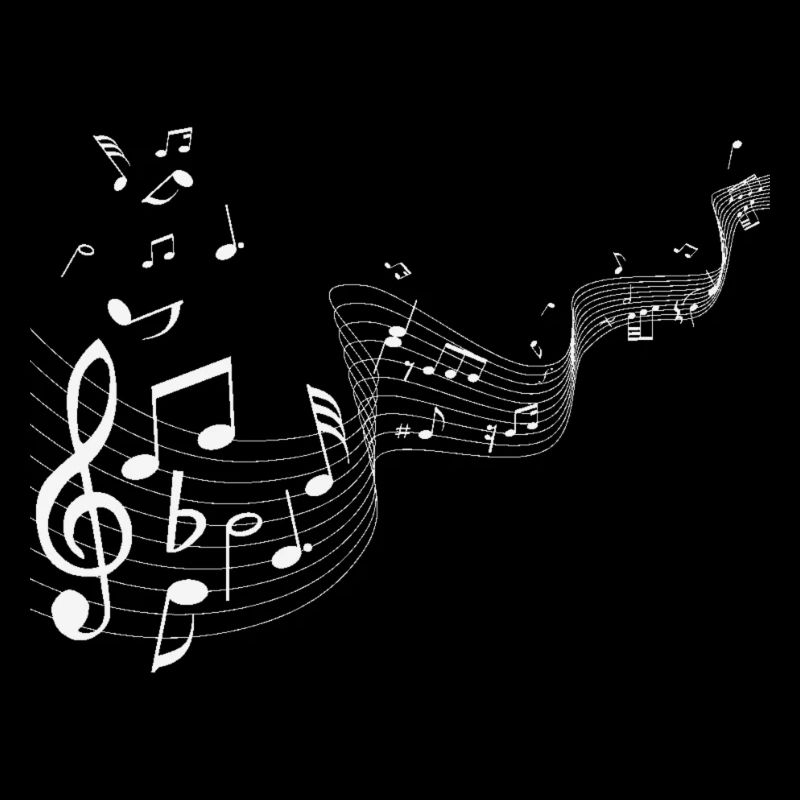 Notes de musique blanches