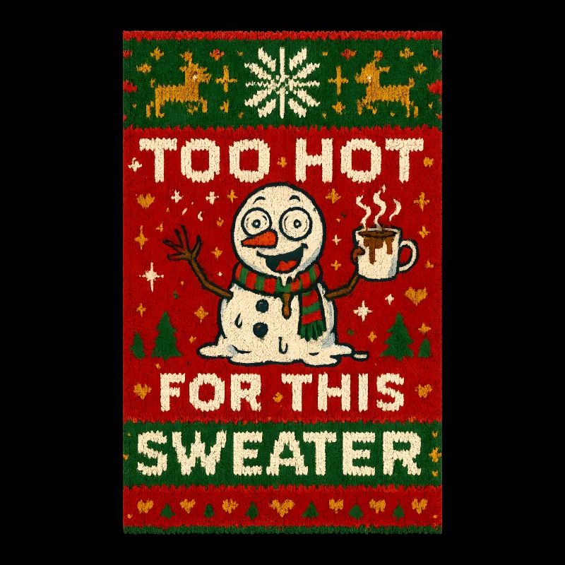 Trop chaud pour ce bonhomme de neige en pull