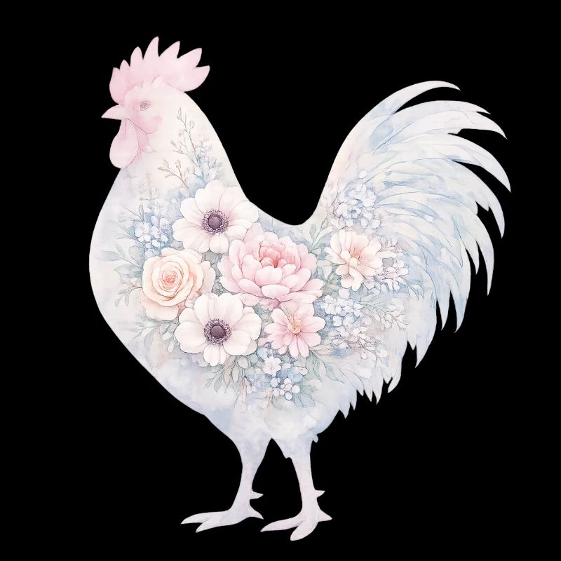 Hahn Blumen Aquarell