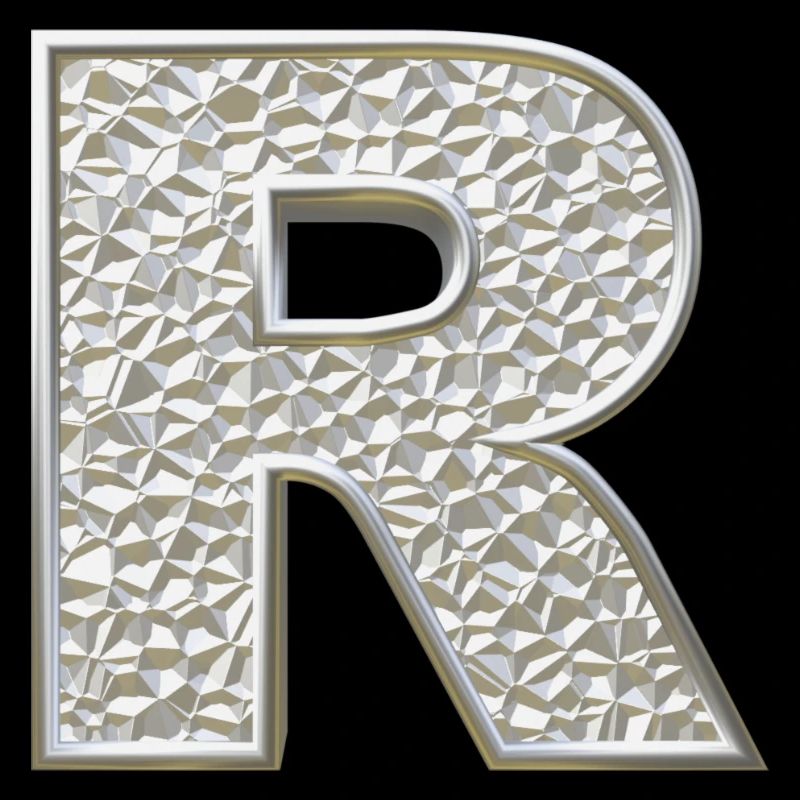R, letter, letter R, initial, initial R, monogram,