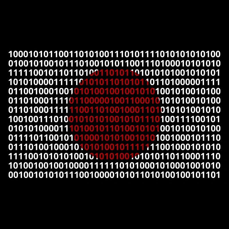 Japan flag numbers binary code byte bit code